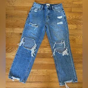 Altar’d State Womens Distressed Straight Leg Jeans Size 26